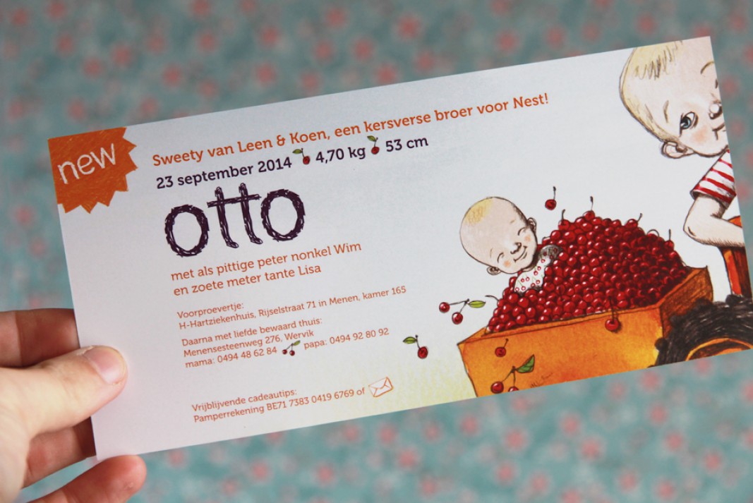 Birth card Otto